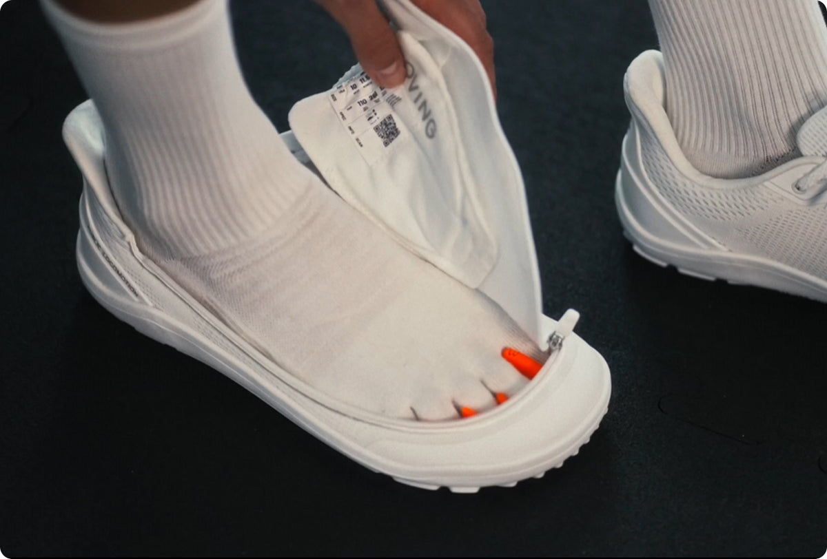 Taking your shoes off